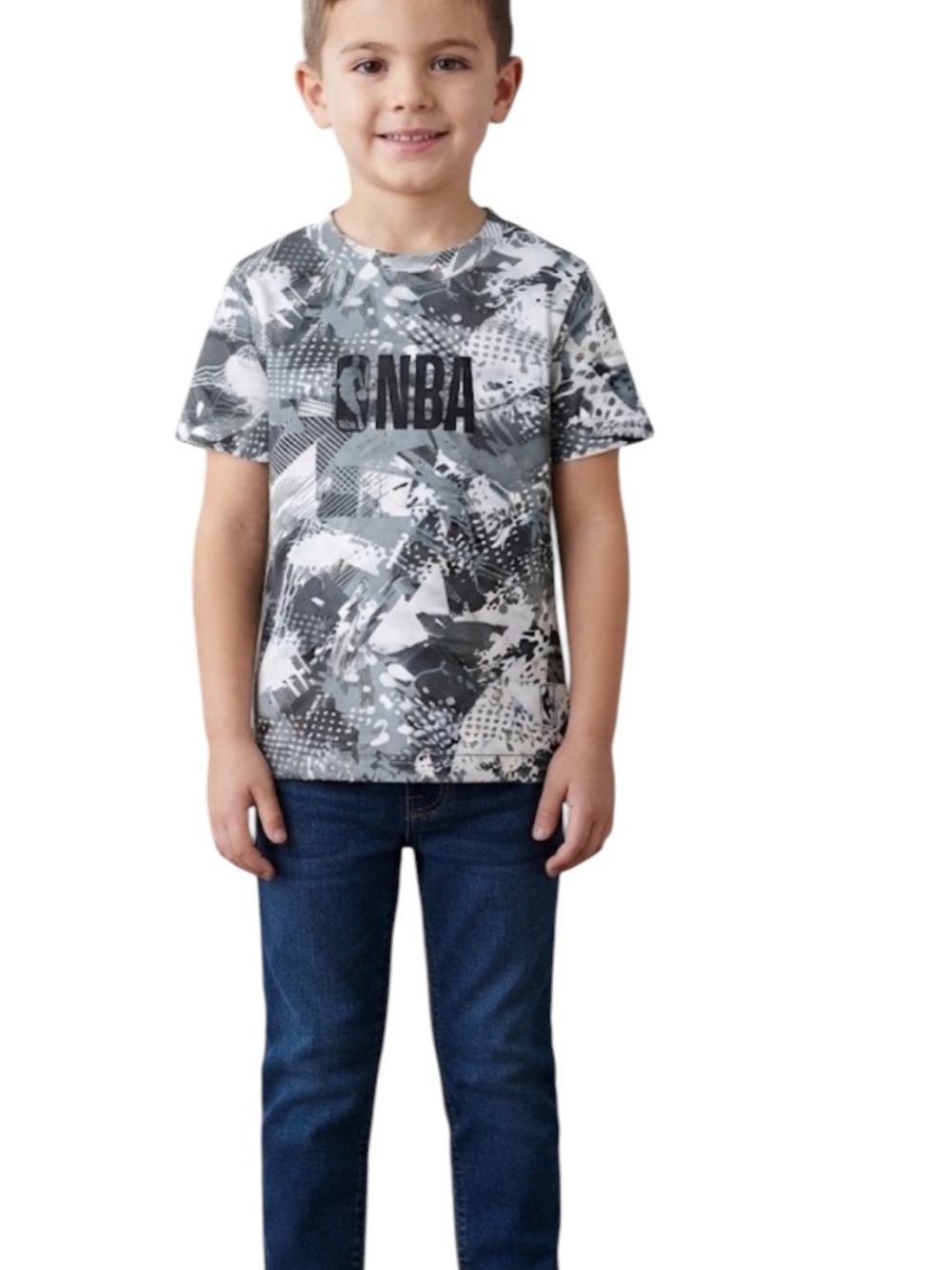 NBA Gray Camouflage boys  Shirt size M (5-6) #67/12